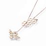 Small Animal Bee Hive Plated 18K Gold Simple Ladies Sweater Necklace