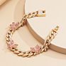 Small Butterfly Cuban Link Anklet 9Mm Iced Out Cuban Anklets Women Hip Hop Rapper Bling Foot Jewelry