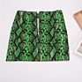 Snake Print Pu Leather Skirt Lady Mini Skirt