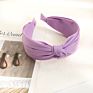 Solid Color Fabric Headband Hairbands Korean Wide Middle Knot Headband