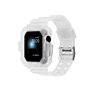 Sport Tpu Jelly Watch Band Shockproof Waterproof Watch Strap with Cover for Apple Watch Band Army