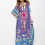 Spring and Women's Casual Dress Large Size Printing Casual Dress Robe Beach Skirt Women's Sun Skirt
