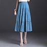 Spring Autumn and Chiffon Skirt Women's Long Skirt High Waist A-Line Skirt