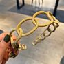 Plastic Circles Wide Chain Headbands