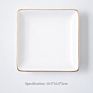 Square round Various Special Shaped White Ceramic Jewelry Dish Trinket Tray Customized Logos