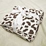 Stock Lot Big Chunky Jacquard Animal Print Leopard Knit Throw Blanket for Home Decor