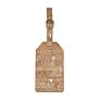 Stock Luggage Tag Cork Textured Pu Leather Luggage Tag in Stock