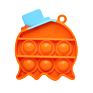 Stress Released Mini Push Bubble Fidget Key Chain Toys,Small Simple Pop Bubble Fidget Keychains Toys