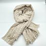 Stripe Yellow Slub Yarn Brushed Scarf Jacquard Cashmere Long Scarf with Fringes Women Shawl