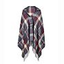 Style Soft Cashmere Button Tartan Plaid Shawl Scarf Lady Air Conditioning Cloak in Autumn and In