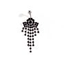 Style Tanji Silver Zircon Rhinestone Tassels Paw Belly Rings Belly Rings