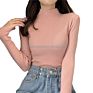 Sweater Women Autumn Pullover Sweaters Soft Stretch Ribbed Knitted Sweater Mock Neck Basic Casual Knit Tops