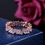 Thin Baguette T Ring Engagement Handmade Rainbow Trapezoid Stone Rings for Women Fashionjewelry Finger Accessories Wedding Band