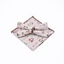 Tie Gift Box White Dress Mens Neck Printed Bowtie Adjustable and Pocket Square Set Linen Bow Ties