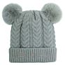 Toddler Cat Embroidery Kids Beanie with Furry Lining