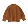 Toddlers Kids Knit Plain Pullover Long Sleeve Organic Oversized Baby Sweater Top