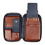 Travel Cigar Case Genuine Leather Cigar Pouch Box for 5-6 Cigars