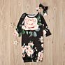 Two Pice Set Long Sleeves Rose Toddler Baby Stroller Sleeping Sack Bags Headband Stripe Floral Kids Infant Gown Jumpsuit