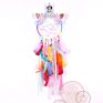Unicorn Dream Catcher with Led Lights Feather Wall Hangings Girl Room Decor Ornament Boho Dream Catcher