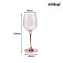 Unique Luxury Fancy round Handmade Electroplated Crystal Rose Gold Stemmed Wine Glass Cocktail Champagne Glasses Goblet Glasses