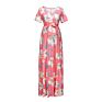 V Neck Bandage Floral Print Pregnancy Clothes Maternity Wear Dresses