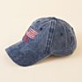Vintage Personality Embroidered Baseball Hat American Flag Washed Sport Trucker Hat