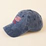 Vintage Personality Embroidered Baseball Hat American Flag Washed Sport Trucker Hat