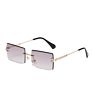 Vintage Rimless Square Small Rectangle Men Sun Glasses Sunglasses