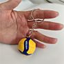 Volleyball Keychain Sport Key Chain Car Bag Ball Volleyball Key Ring Holder Volleyball Gifts for Players Keyring Rubber Keychain