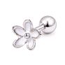 Vriua Titanium Steel Silver Floral Crystal Daisy Cartilage Piercing Ear Lobe Daith Lip Piercing Rings Facial Piercings