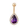 Water Drop Cubic Zirconia Piercing Navel Surgical Steel Piercings Navelpiercing Ombligo Nombril Belly Button Rings Cllp021