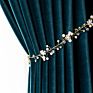 White Elegance Interior Thermal Insulated Double Panel Blackout Curtains Soft Velvet Curtain for Bedroom