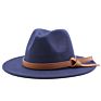 Wide Brimbeige Women Floppy Wooden Felt 15Cm Hats Jazzy Chapeau Fedora Hats with Logo