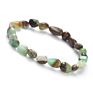 Women Amethyst Ruby Quartz Amazonite Tourmaline Mixed Gemstones Nuggets Beads Stretch Bracelet Beads for Jewelry Making