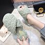 Women Cross Indoor Shoes Warm Fur Slides Spring Furry House Slippers Furry Slippers