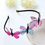 Women Girls Bohemian Hair Bands Print Headbands Hair Band with Clip Elastic Hair Bands Accessories Woman