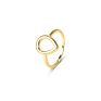 Women Gold Plated Rings Heart Triangle Pear Shape Rings Silver Ring