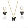 Women Jewelry Acrylic Alloy Charms Butterfly Pendant Necklace