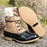 Women Outdoor Shoes High Top plus Velvet Cotton Shoes Snow Boots Warm Duck Leather Hunter Shoes