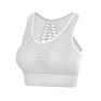 Women Padded Tank Top Bra Dry Fast High Impact Gymnastic Sweat Yoga Seamless Mesh Pattern Sports Bra