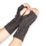 Women Warm Knit Fingerless Gloves Hand Crochet Thumbhole Arm Warmers Mittens