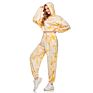 Women's 2 Piece Tie Dye Sweatsuit Outfits Lounge Pajamas Set Long Sleeve Jogger Loungewear Set