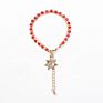 Womens Handmade Boho Multilayers Beaded Flower Charm Jewelry Bracelets