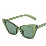 Womens Sunglasses Cat Eye Sunglasses White Brown Green