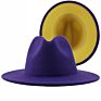 Wool Felt Red Bottom Double Sided Fedora Hats Two Tone Fedora Hat Women