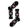 Xianghui Men's and Women's Socks Colorful Happy Socks Rubik's Cube Guitar and Cat Pattern