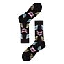 Xianghui Men's and Women's Socks Colorful Happy Socks Rubik's Cube Guitar and Cat Pattern