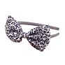 Xufang Kid Leopard Printed Hairbands Handmade Fabric Hair Accessories Girls Big Bow Headbands