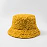 Y108045 Women Hat Solid Artificial Fur Warm Female Faux Fur Bucket Hat Autumn Girl Outdoor Street Hats