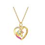 Yiding Design Jewelry Sets Fine Crystal Rhinestone Rainbow Color Unicorn Necklace Set with Earrings Bracelet Ring